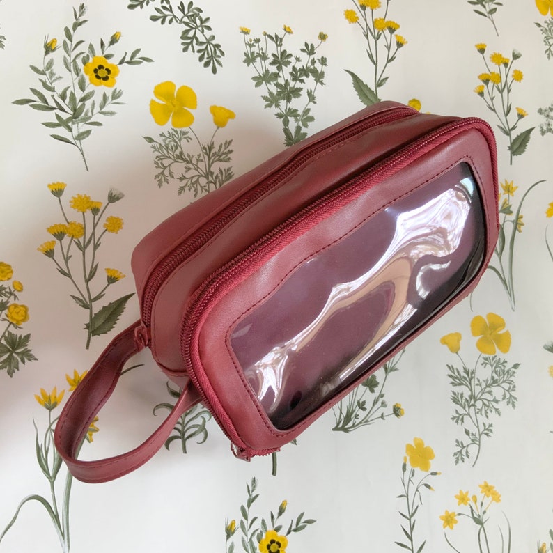 ITA Vegan Leather Pencil Pouch & Make up Cosmetic Case With Etsy UK