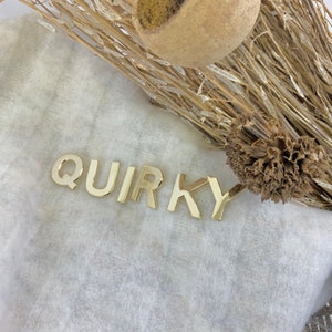 Gold plated letter pins Attach your initials or any phrase you want to customize your bag image 2