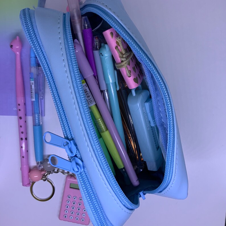 ITA vegan leather pencil pouch & make up cosmetic case with Etsy