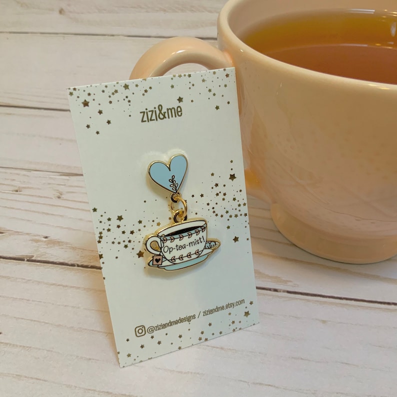 Opteamist Teacup Punny Enamel Pin Great Little Gift for Tea Etsy