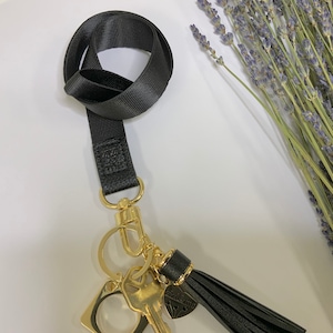 Hollingworth vegan leather lanyard. Keys and badge ID holder