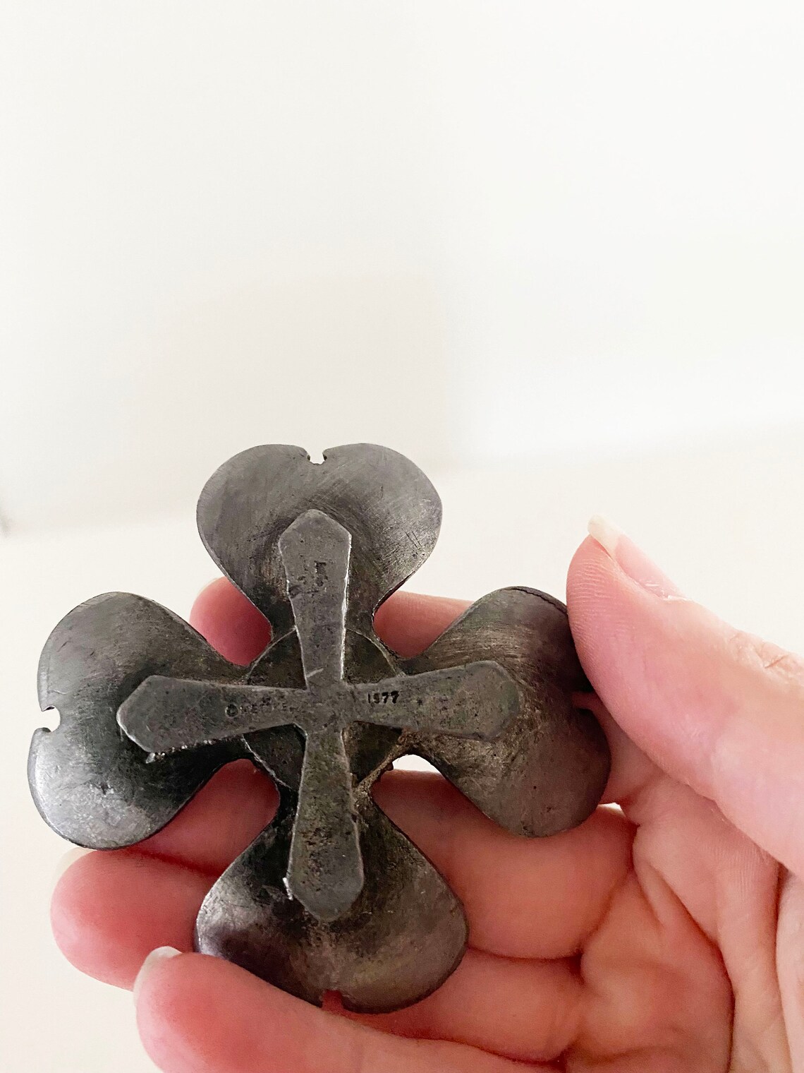 Vintage Metal Flower Petal Candle Holder Pair Mid Century Etsy