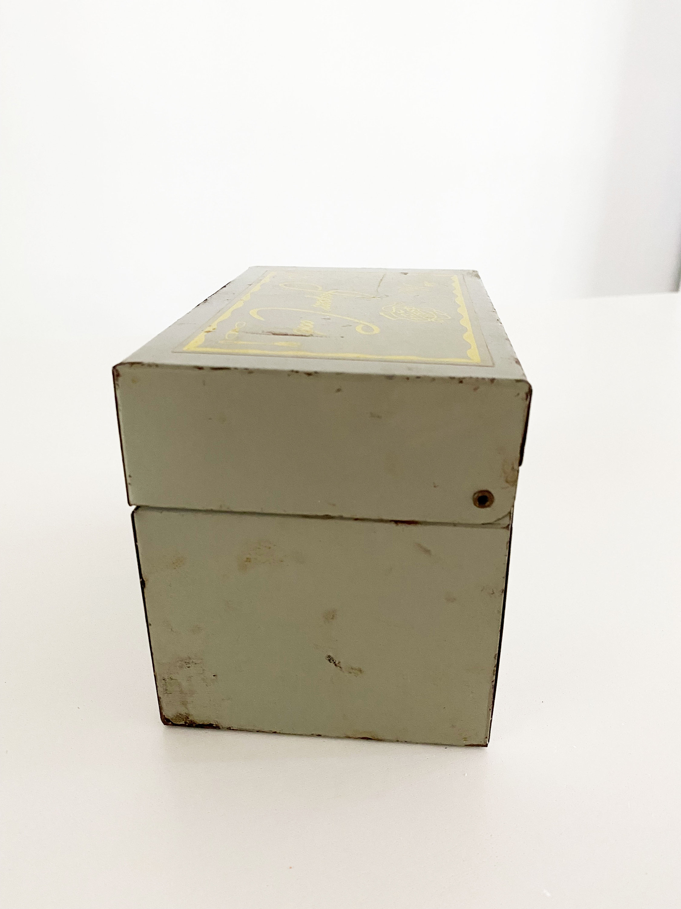 Vintage Metal Index Card Box Recipe Box Filled with Vintage Etsy