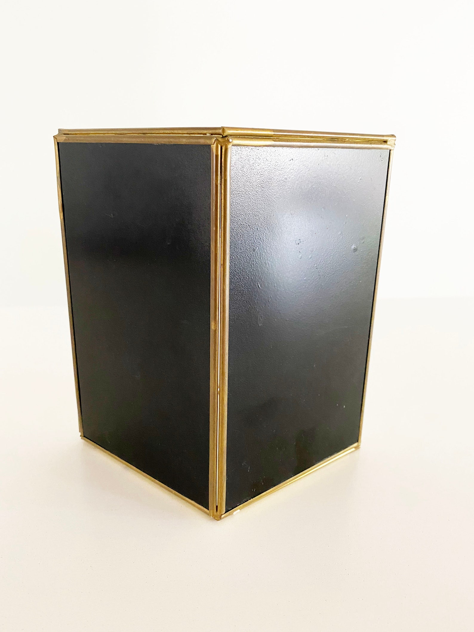 Vintage Messing & Glas Diamant Form Spiegel Curio Schrank | Etsy