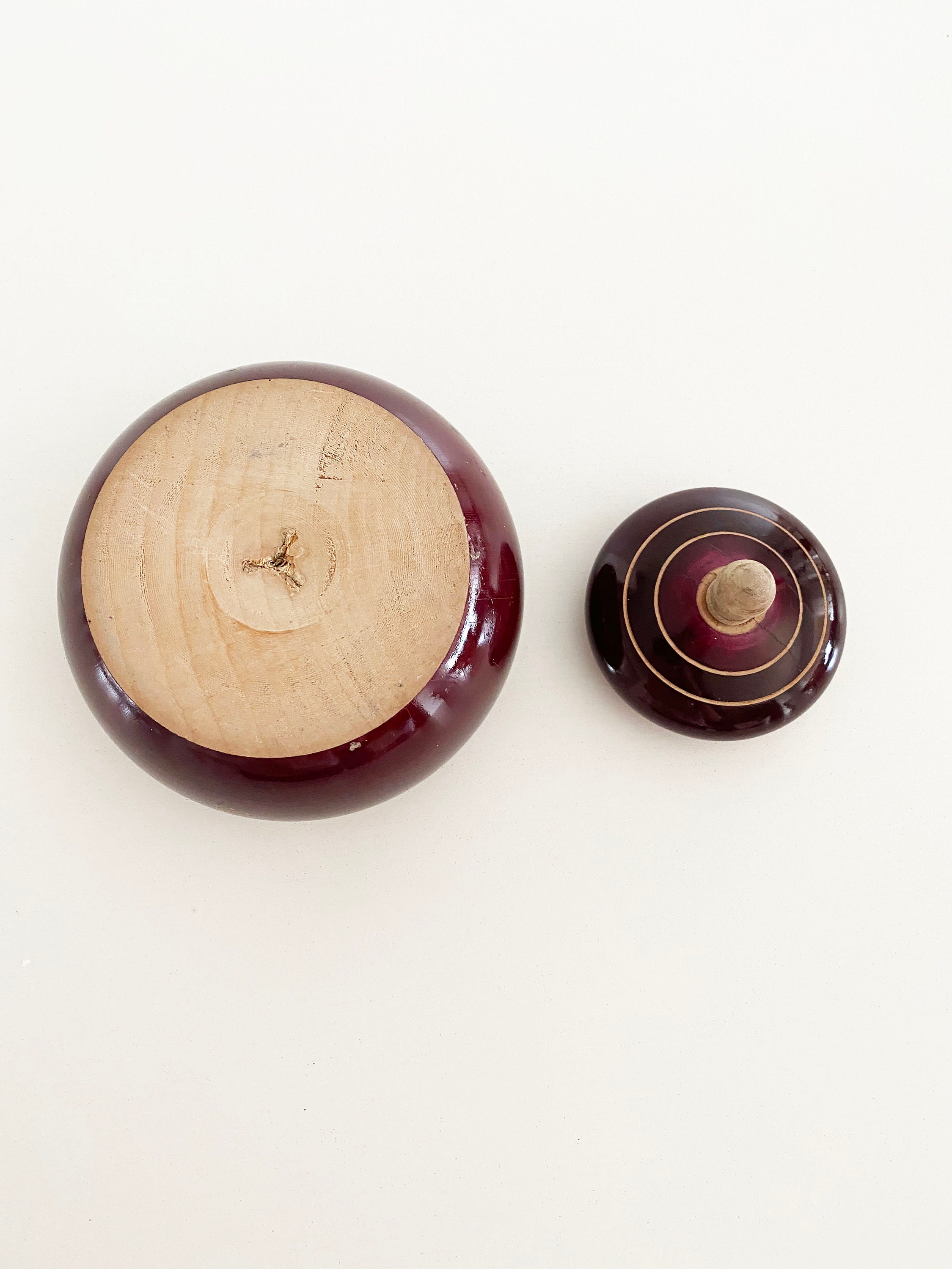 Tarro de madera decorativa con tapa tallada a mano caja de | Etsy