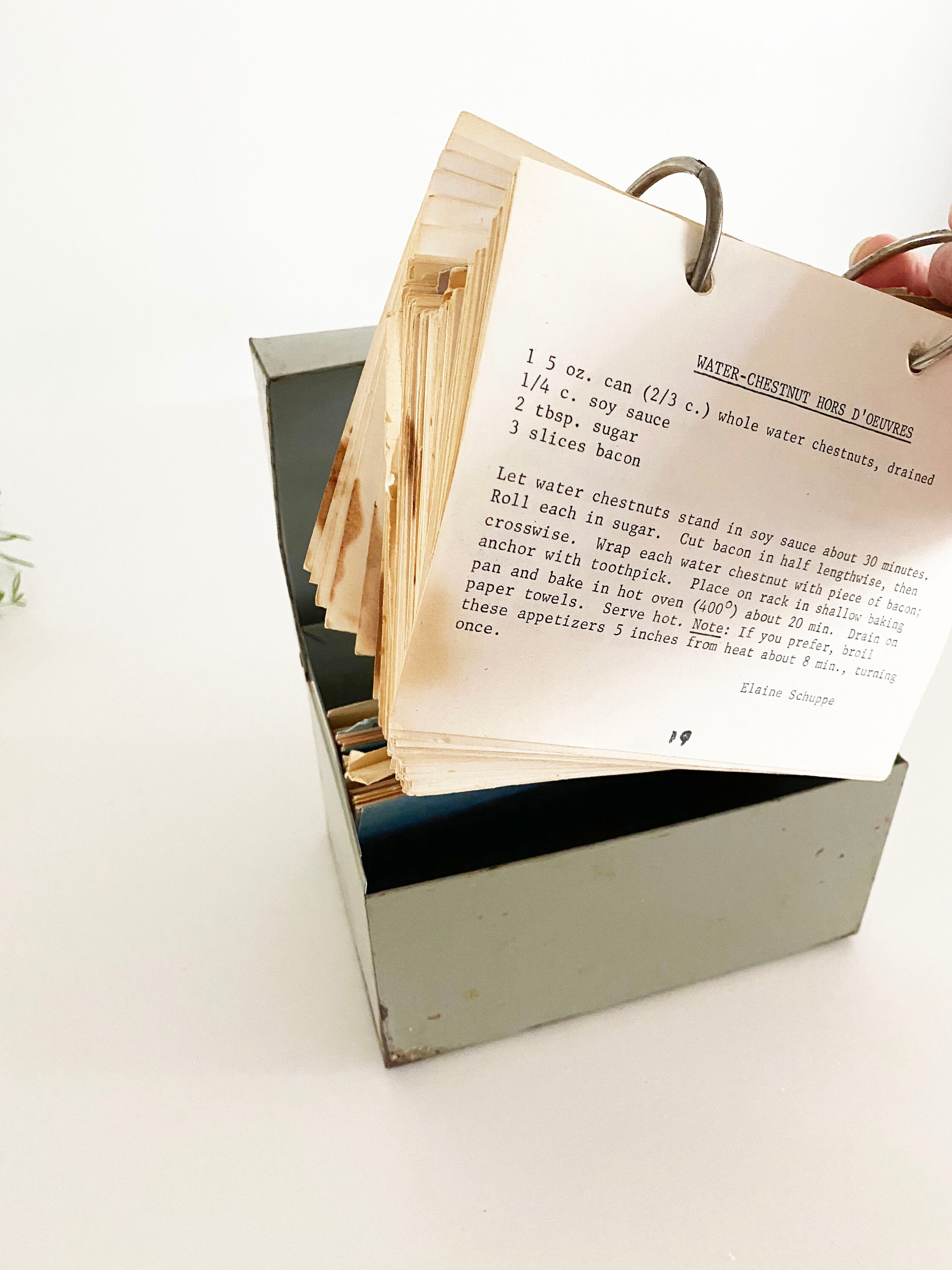 Vintage Metal Index Card Box Recipe Box Filled with Vintage Etsy