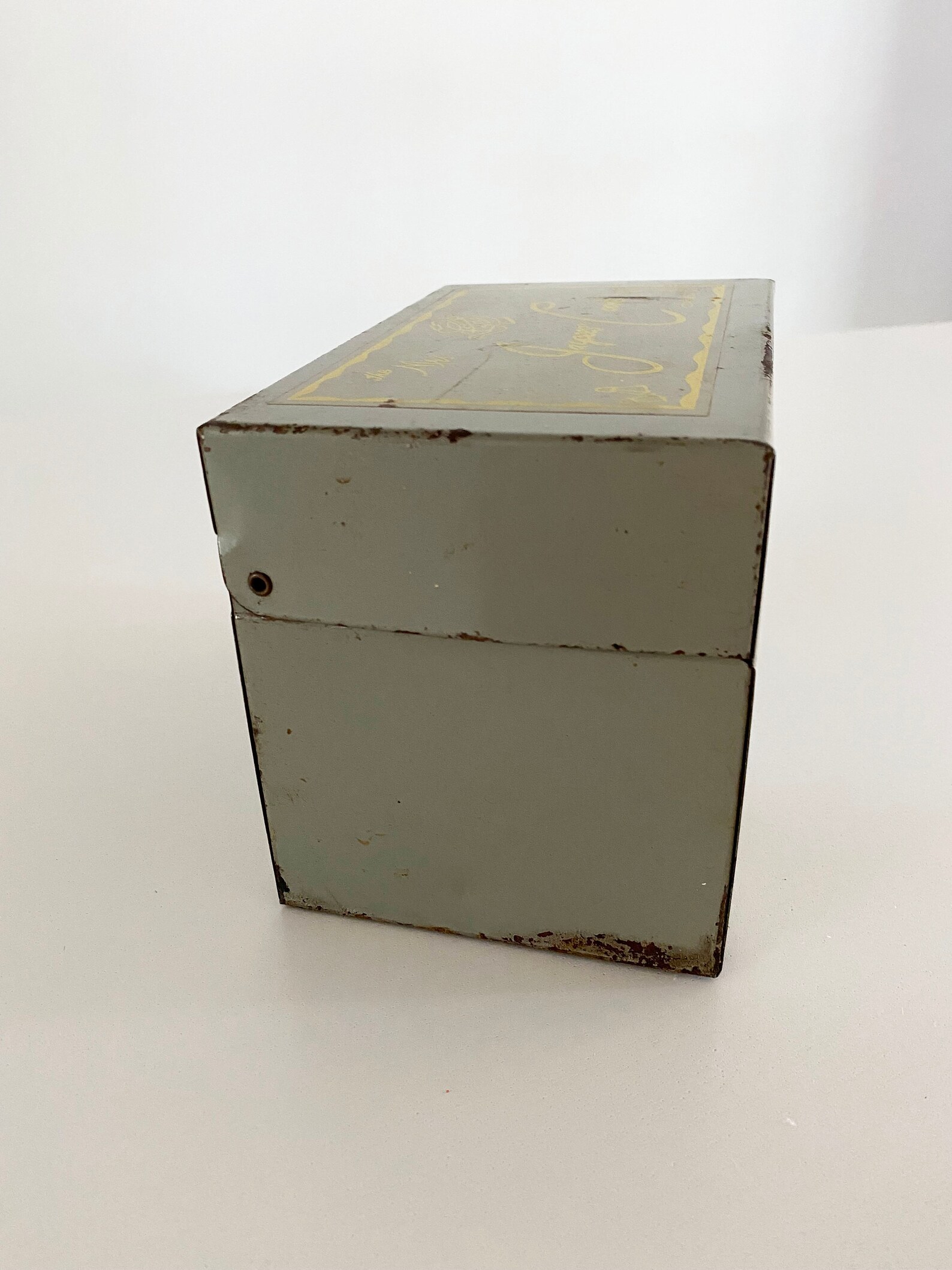 Vintage Metal Index Card Box Recipe Box Filled with Vintage Etsy
