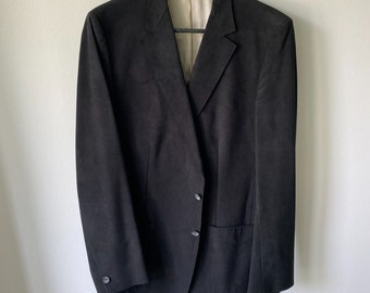 Drysdales Western Cut Blazer Jacket Mens All Black Rockabilly Vintage USA Made