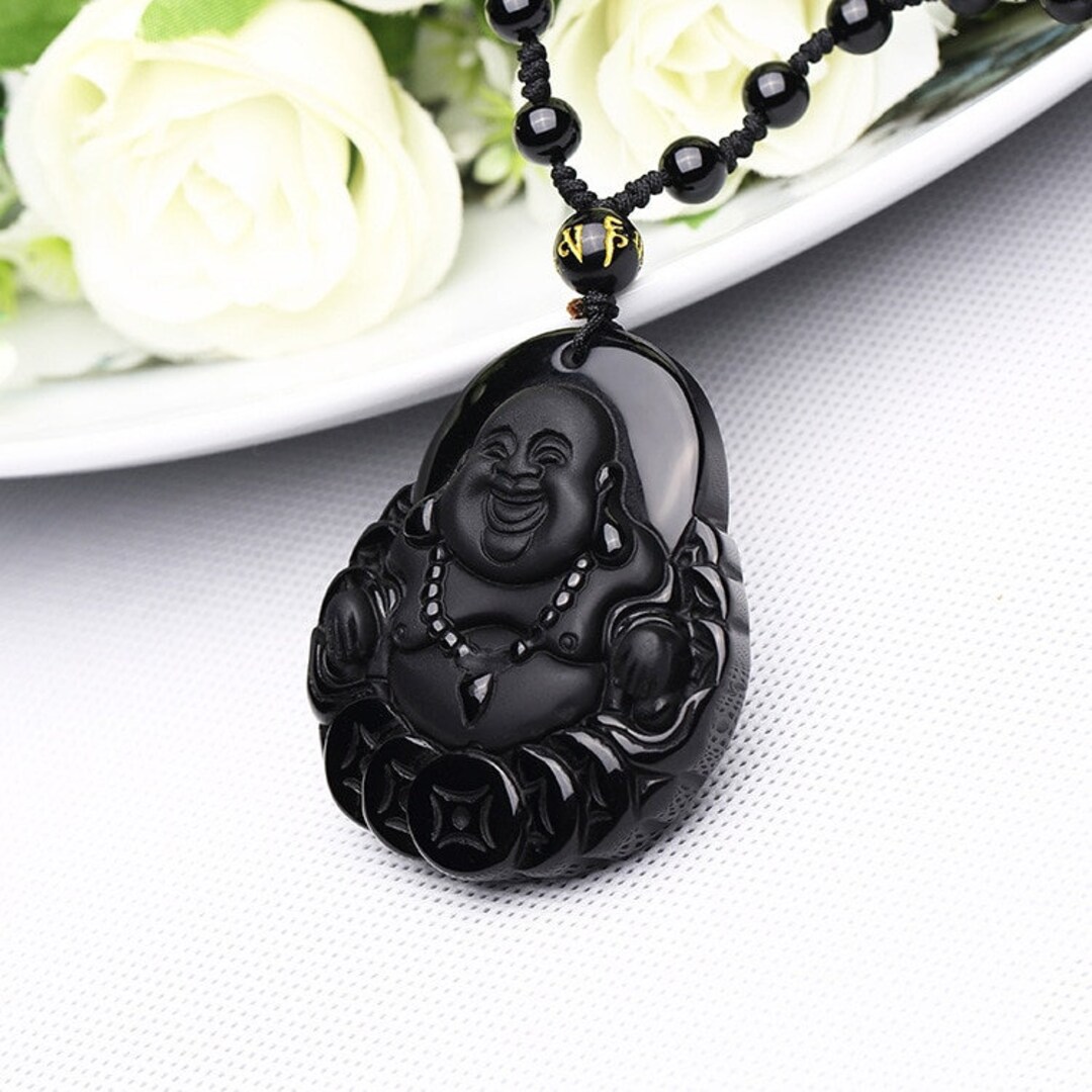 Tibetan black obsidian amulet Clearance