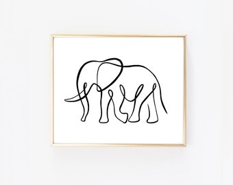 Free Free 327 Elephant Line Drawing Svg SVG PNG EPS DXF File