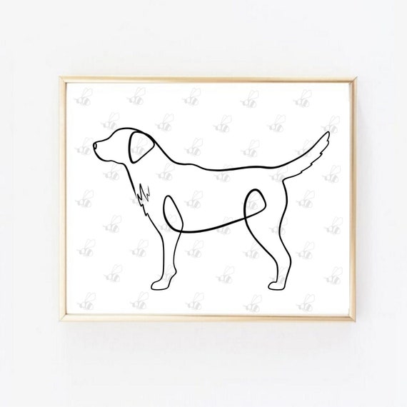 PRINTABLE One Line Labrador Minimal Art Digital Download - Etsy