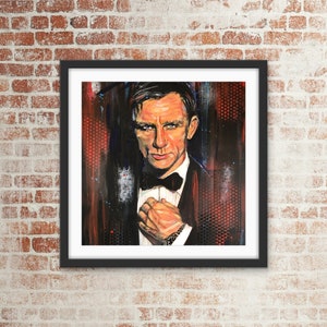 007 Daniel Craig, James Bond limited edition print, 007 wall art, sent unframed