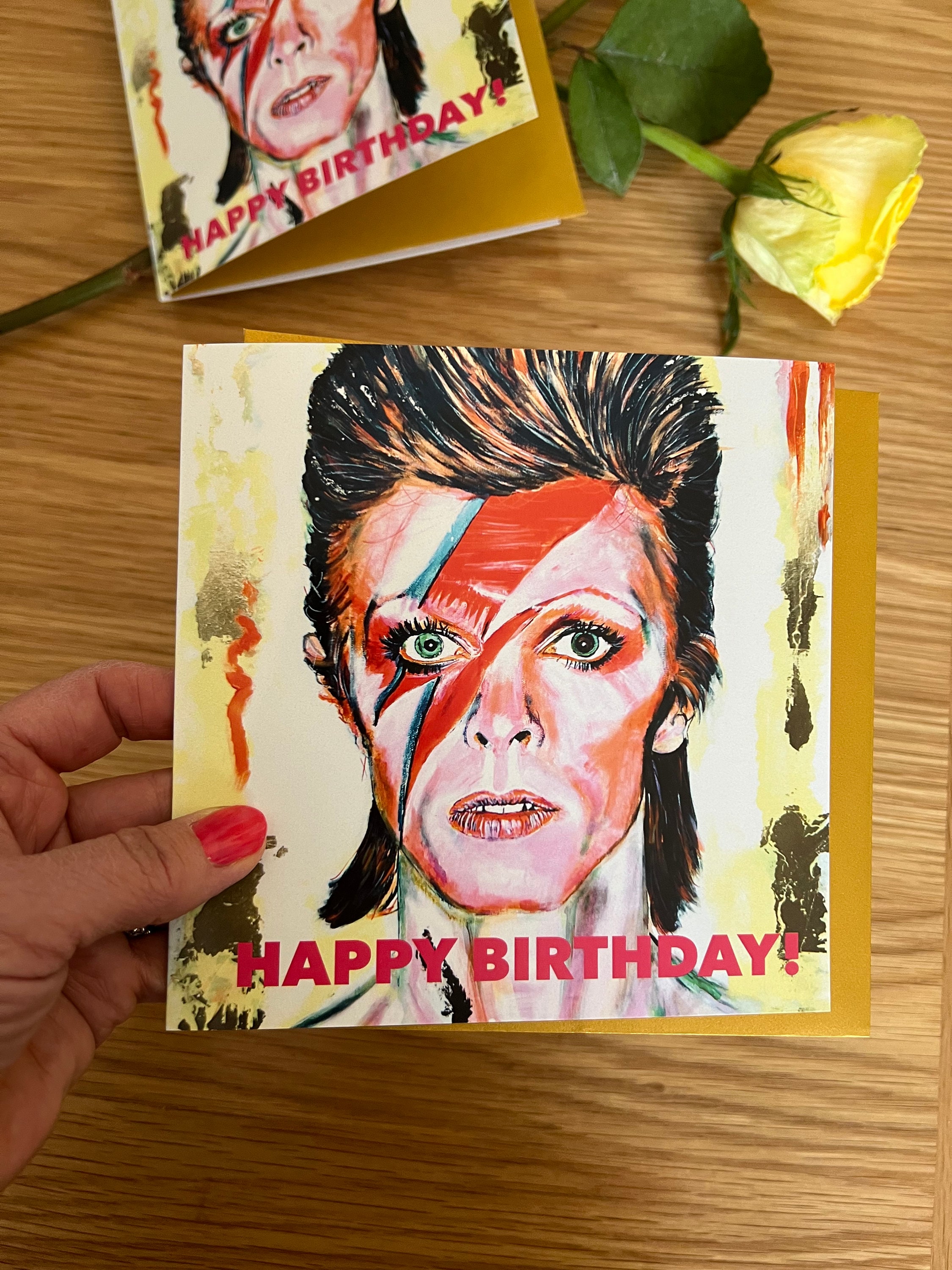 David Bowie Birthday Card: Ziggy Stardust Art, Gift for Fan