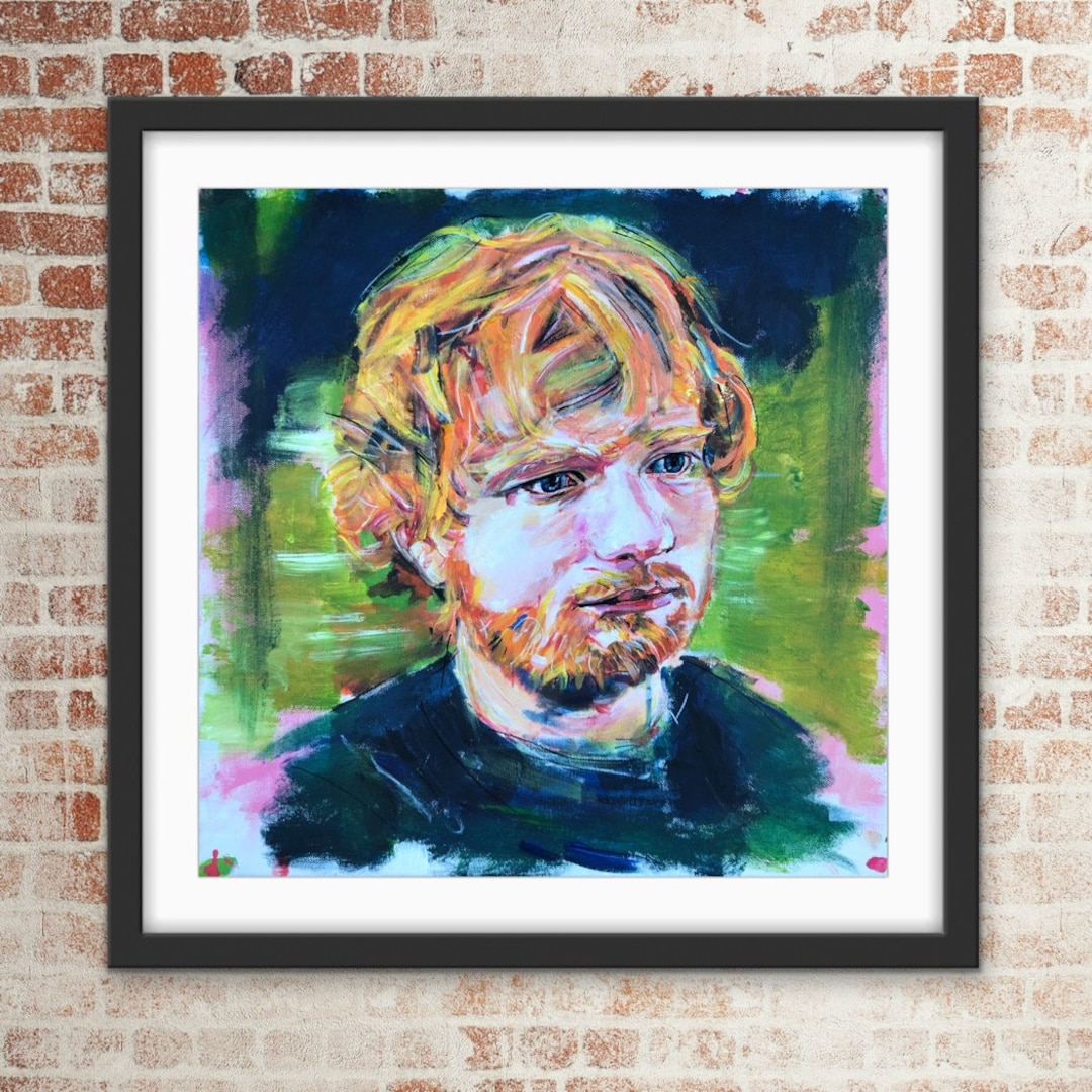 Ed Sheeran Original Wall Art, Ideal Ed Sheeran Valentines Day Gift