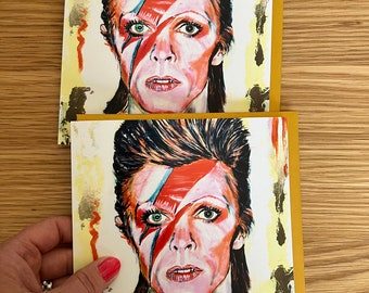 David Bowie Birthday Card, 15 X 15 Cm, Ideal for Bowie Fans