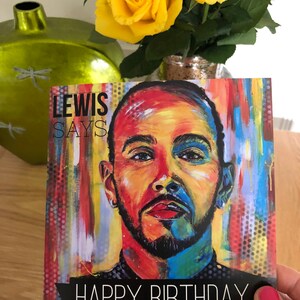ルイス・ハミルトンの誕生日カード、F1ファンに最適