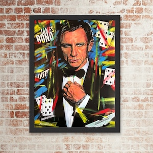 James Bond 007, James Bond limited edition print, 007 fan art, 007 Father’s Day gift, 007 gift