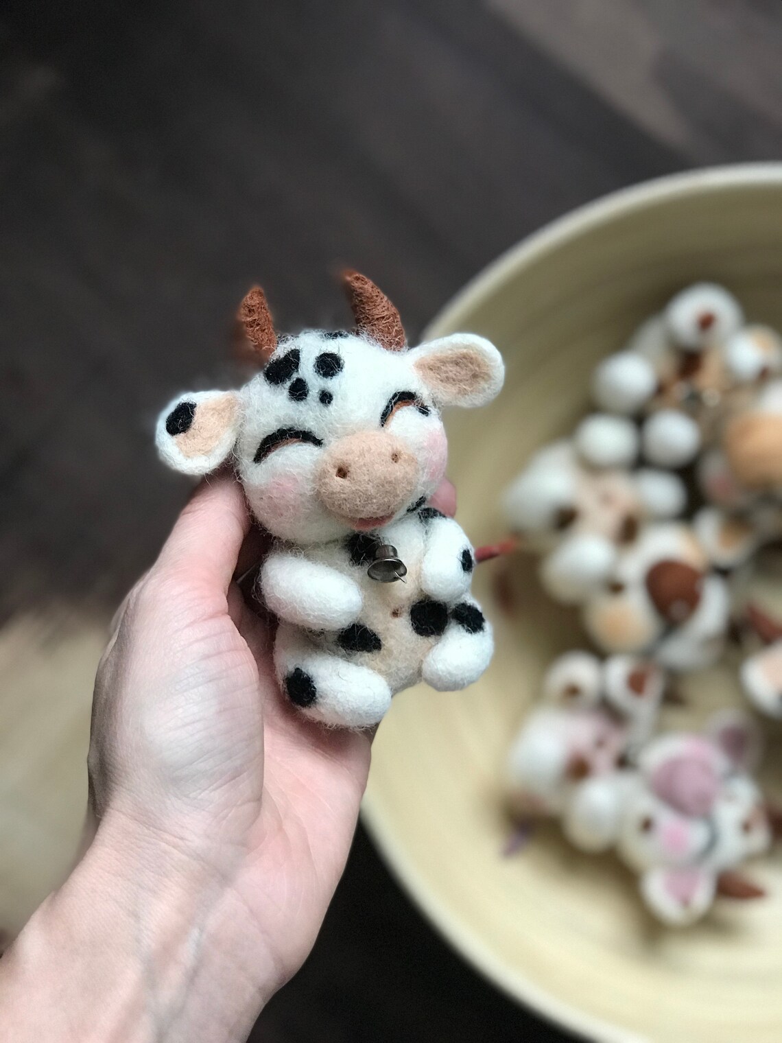 Needle Felting Video Tutorial Cow. Felted Tutorial Animals Toy Etsy