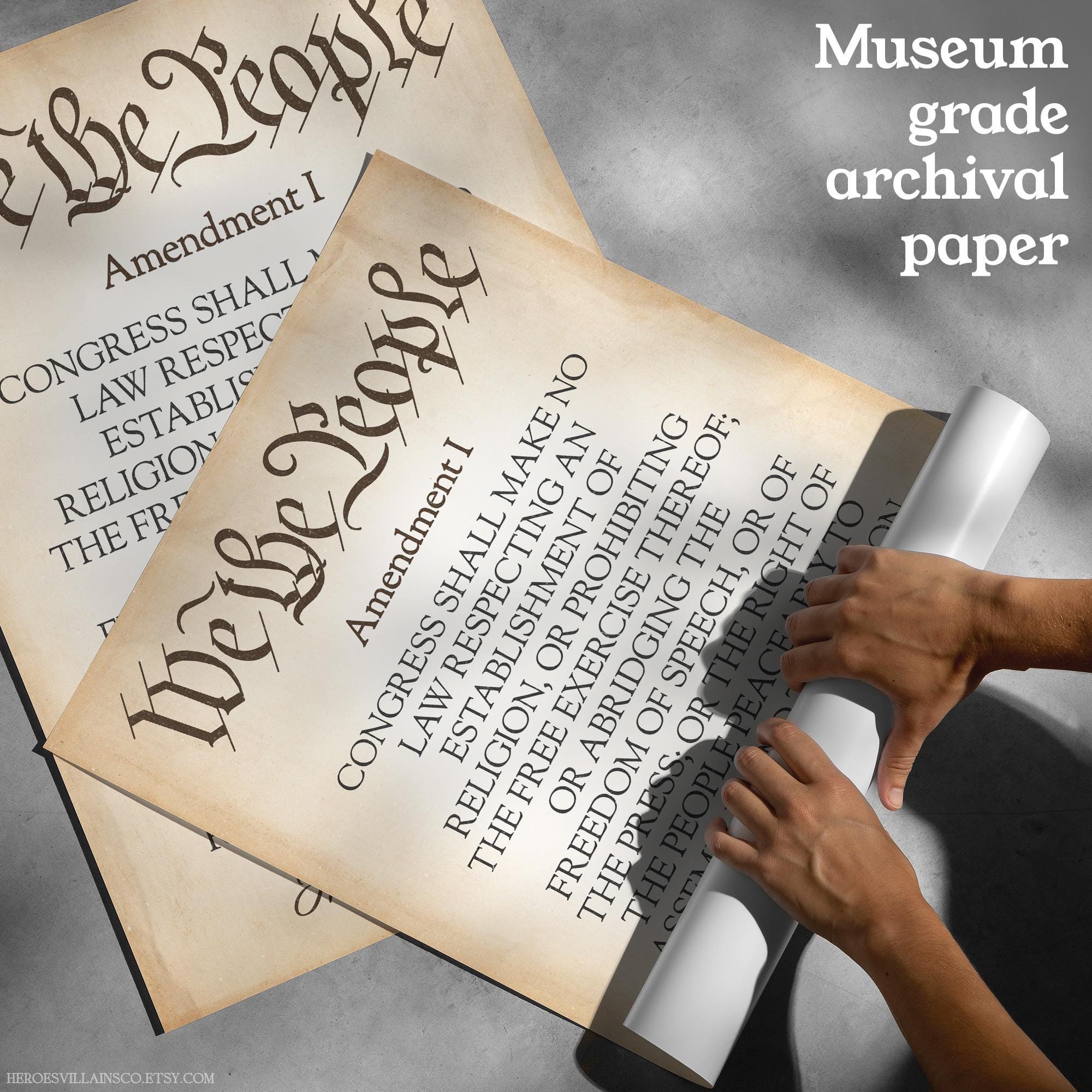 US Constitution First Amendment Poster – We the People, Amendment I ...