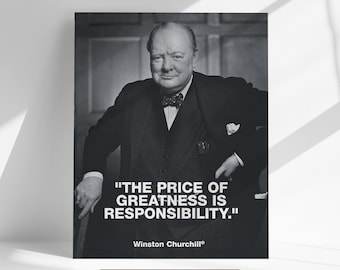 Winston Churchill Quote Poster – Leadership Print, History Buff Gift (Digital Download)