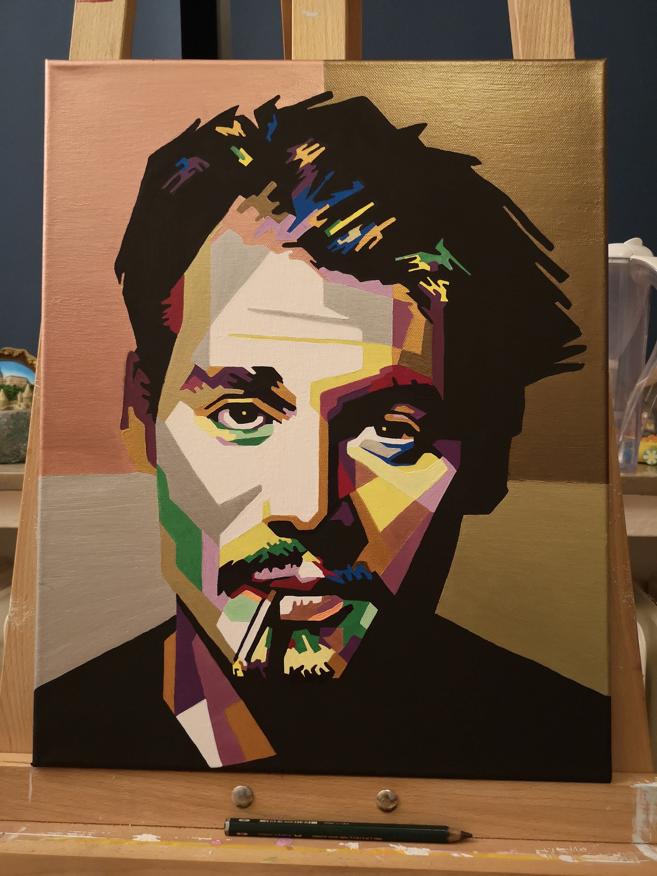 Johnny Depp Pop Art Painting Portrait | Etsy