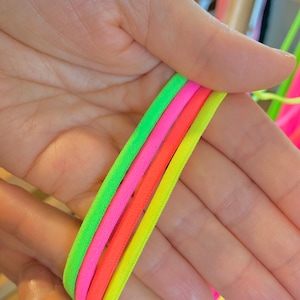 Coco Neon Elastic Cord/ Soft and non irritating ear loop for masks “Ready to ship from the USA”