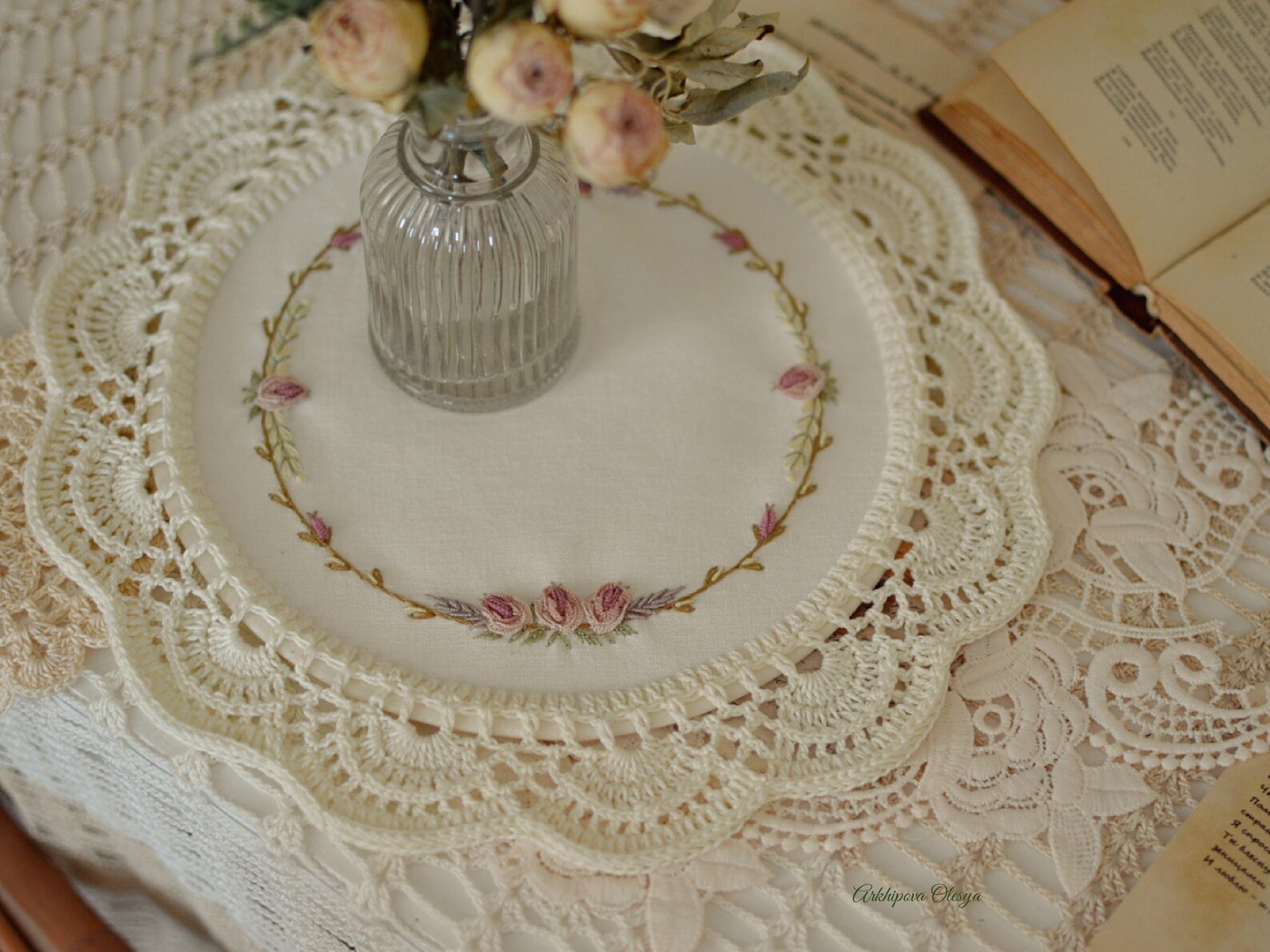 Napkin embroidery ivory napkin table napkins linen living Etsy