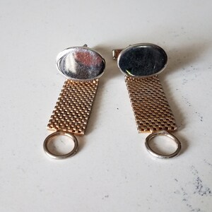 Swank Cufflinks Vintage Mesh Wrap Around