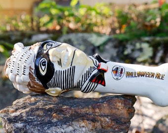 Gritty's Brewery, halloween ale beer tap handle with bottle opener, gritty, bar tap, ME, maine, beer, brewery handle, home brew gift