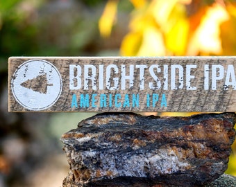 Brightside IPA tap handle with bottle opener, Lone Pine Brewery, Portland Maine Beer, Bar Tap, American IPA, beer, brewery handle
