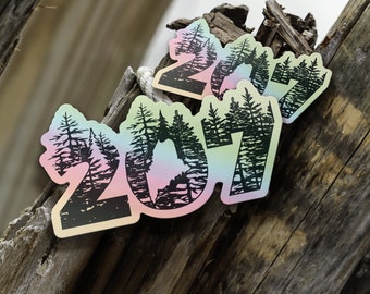 207 Pine Tree State Sticker, Maine, Holographic