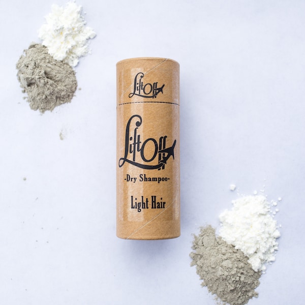 Lift Off - Dry Shampoo Powder Unscented for Light Hair - All Natural, Travel Friendly, 100% Biodegradable Zero Waste
