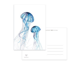 Dúo de medusas postales