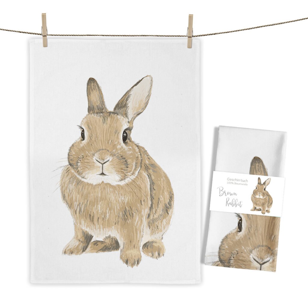 Geschirrtücher Mit Hasen-Motiv – Waffelgewebe, 40,6 X 61 Cm | Super Saugfähig & Schnell Trocknend