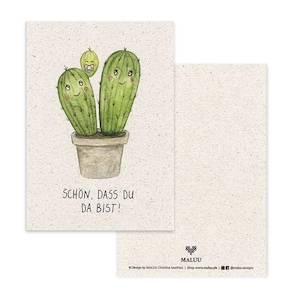 Carte postale Famille de cactus