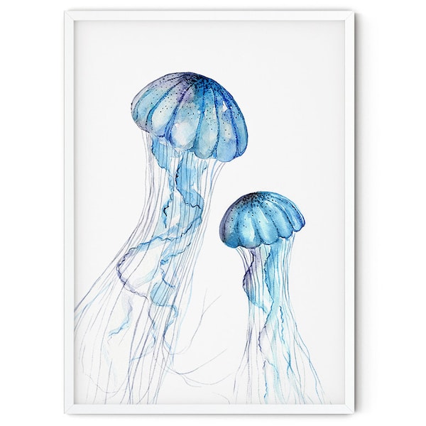 Kunstdruck Jellyfish Duo
