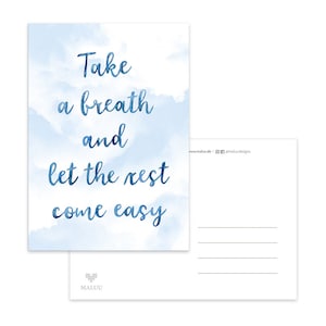 Postkarte Take a breath