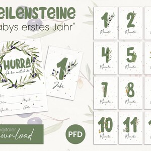 Memories for eternity: 14 baby milestone cards for unforgettable moments to print yourself - DIGITAL DOWNLOAD