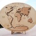 Wooden map of the world puzzle. Wooden World map puzzle. Montessori toys - Kids puzzle. Educational toy, decor, housewarming gift