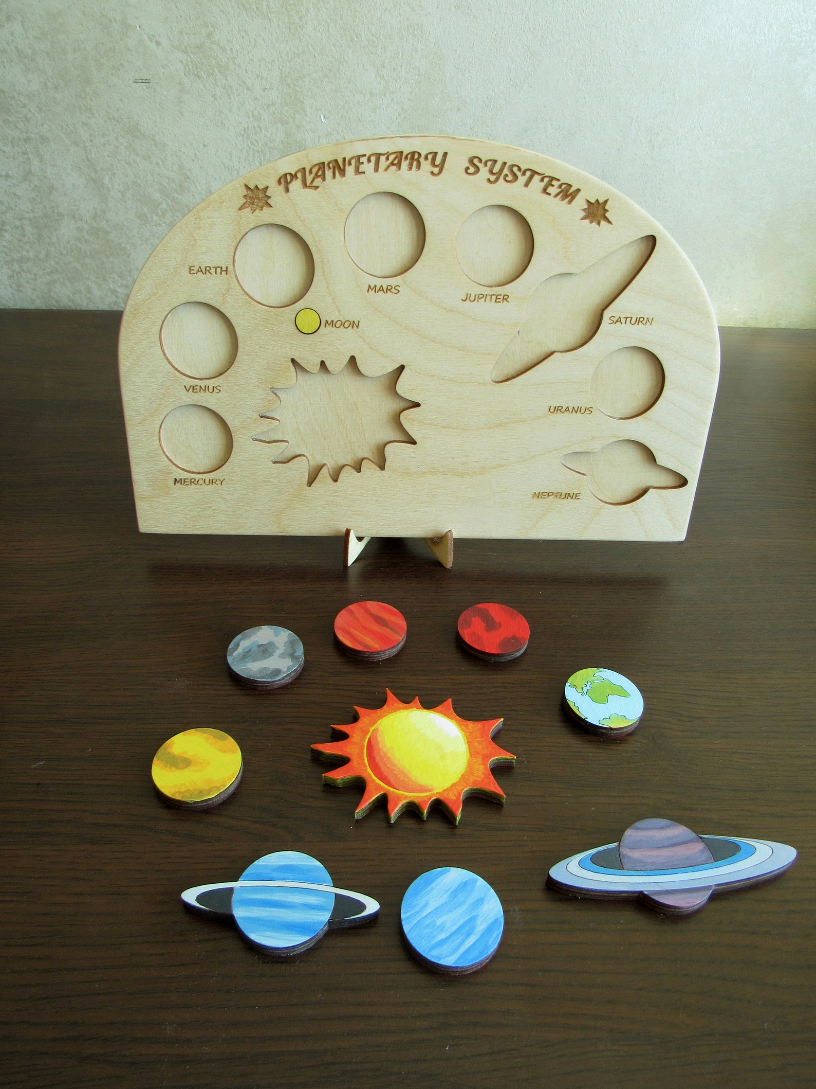 System Puzzle. Wooden Solar System Puzzle. Etsy