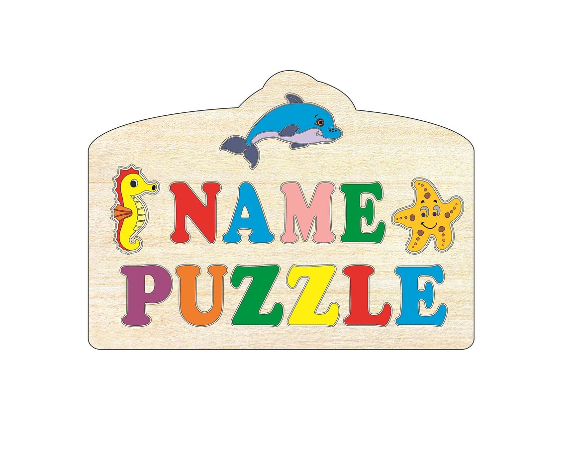 Personalized Name Puzzle for Baby. Wooden Custom Name Puzzle Etsy