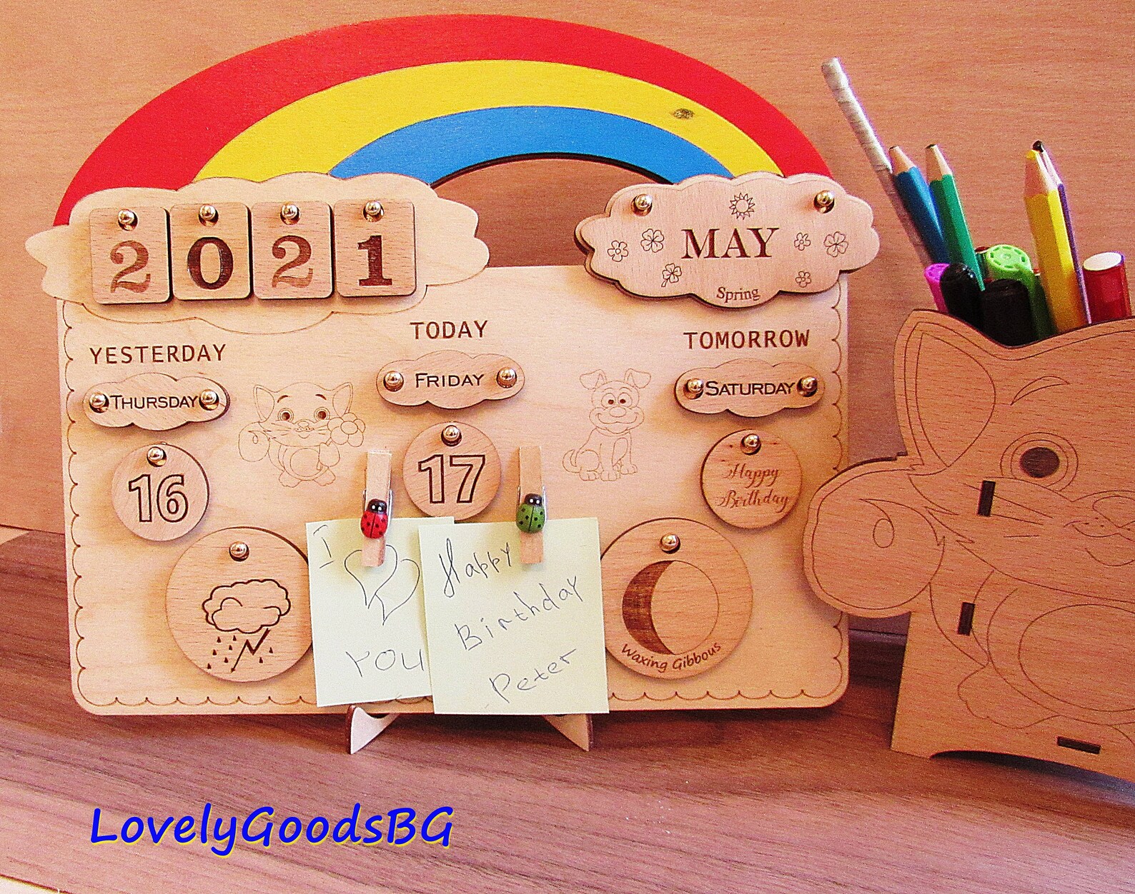 Wooden Calendar Montessori Calendar Home Calendar Home Etsy Wooden Calendar Montessori Calendar Home Calendar Home Etsy