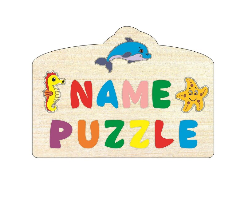 Personalized Name Puzzle for Baby. Wooden Custom Name Puzzle Etsy