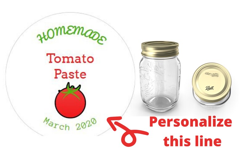Tomato Paste Labels Homemade Canning Jar Labels for Mason Etsy