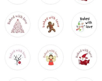 Christmas Baking Stickers Label Sticker. Cookie Exchange - Etsy