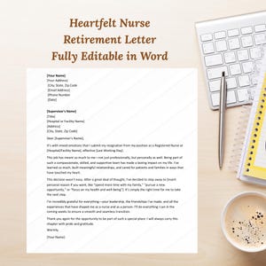 Heartfelt Nurse Resignation Letter - Bearbeitbare Word-Vorlage, Sofort-Download, Professionell & Poliert - Schnelle und einfache Resignation!