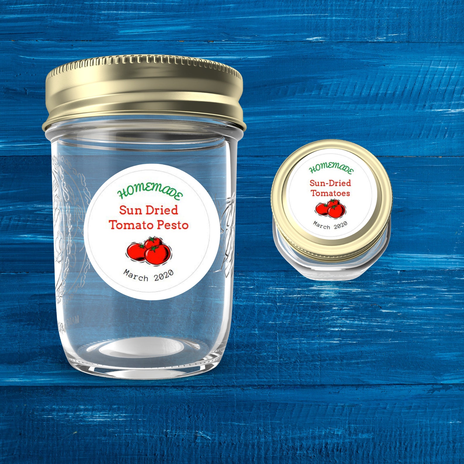 Sun Dried Tomato Pesto Labels Homemade Canning Jar Labels for Etsy