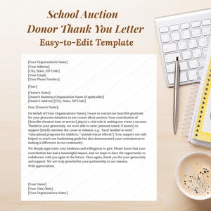 Editable Donor Thank You Letter Template: Printable Word Document (US Letter Size)
