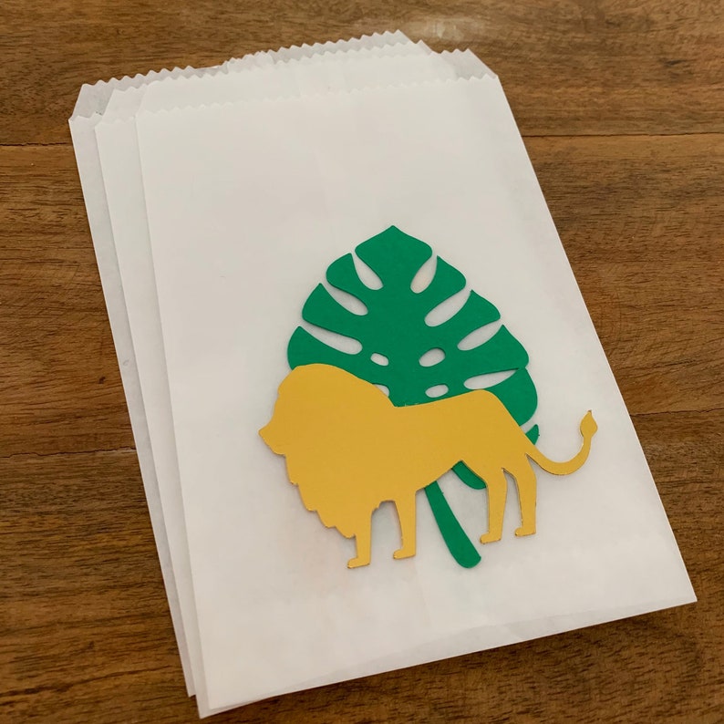 Jungle Party Cookie Bags Safari Animals Popcorn Favor Bags Etsy