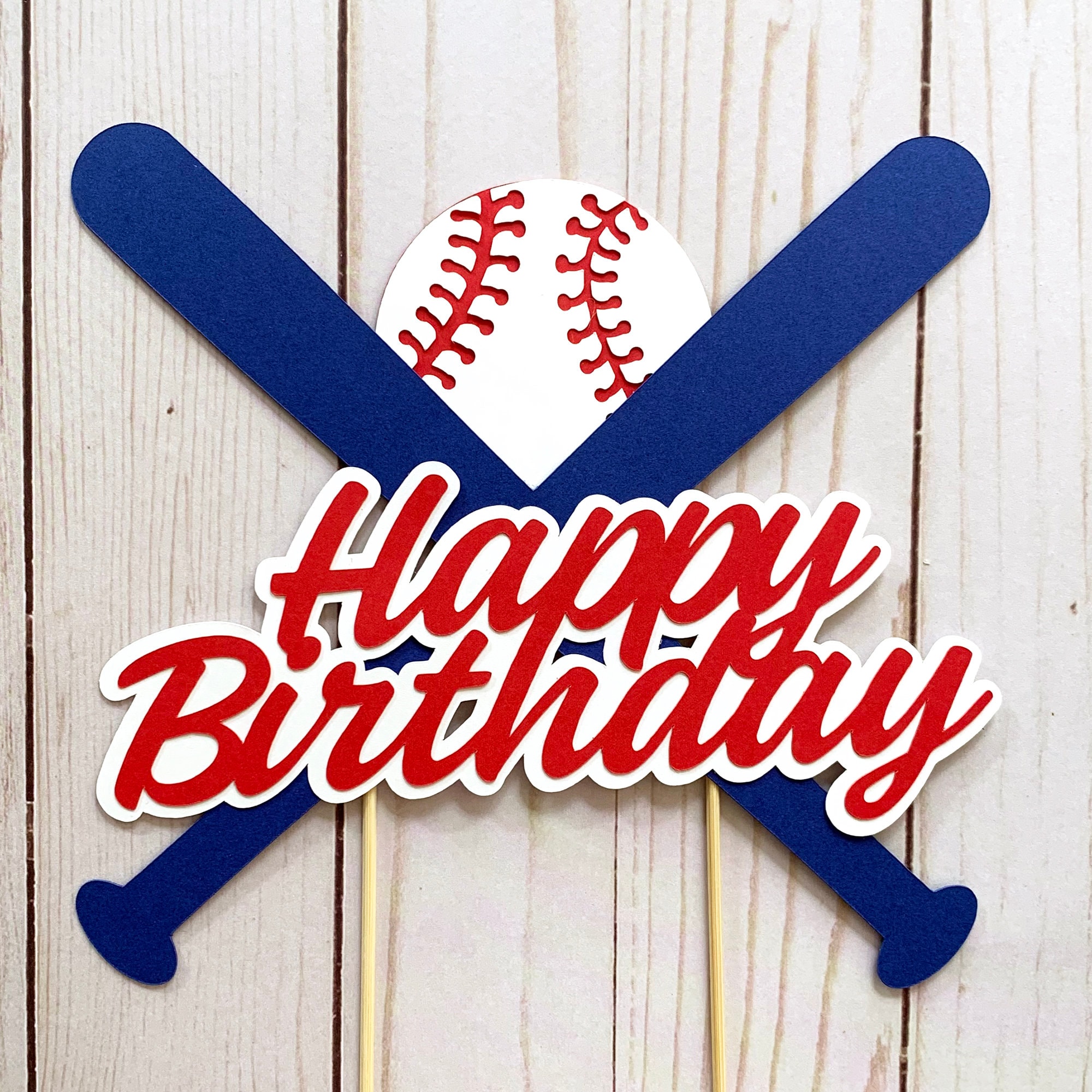 Baseball Birthday Cake Topper. Baseball Party Topper. Softball - Etsy
